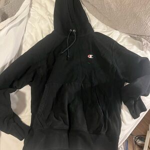 Champion Reverse Weave Black Hoodie